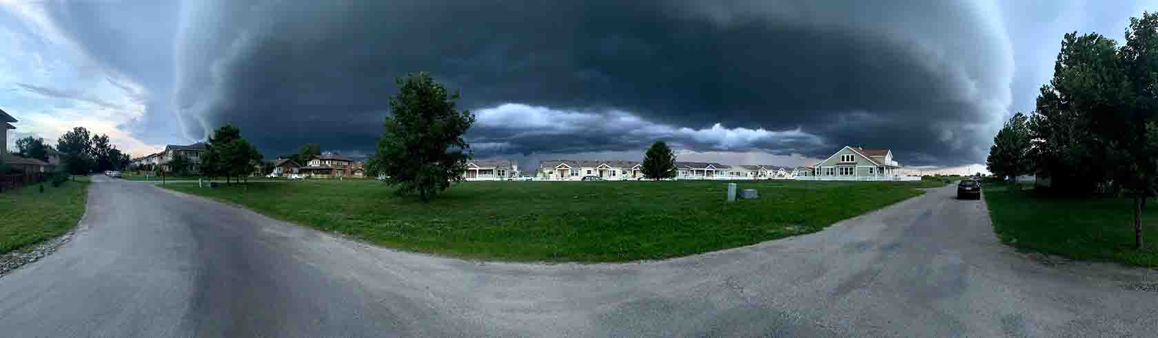 cloudy sky over road